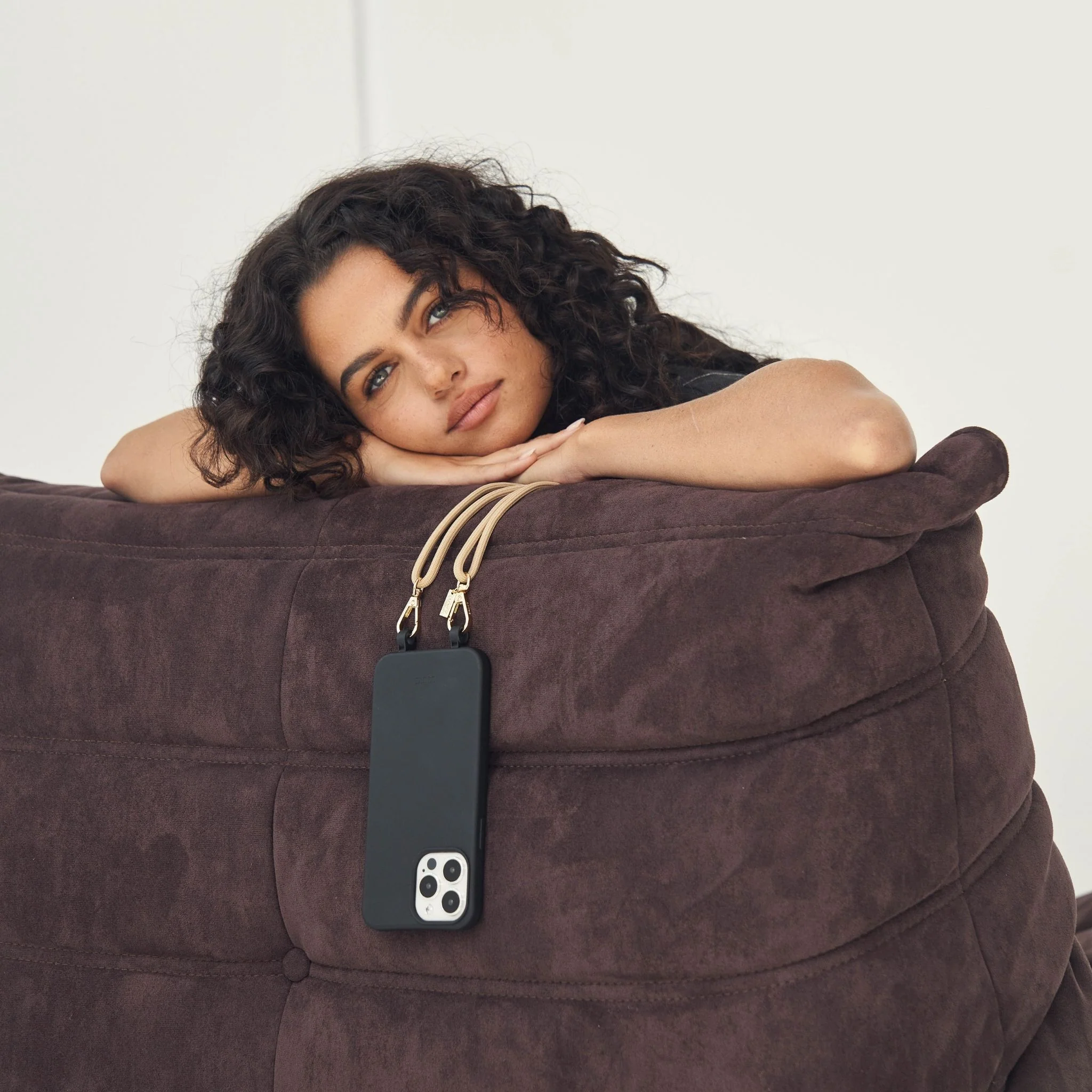 Bisque Beige Crossbody Phone Strap - Image 13