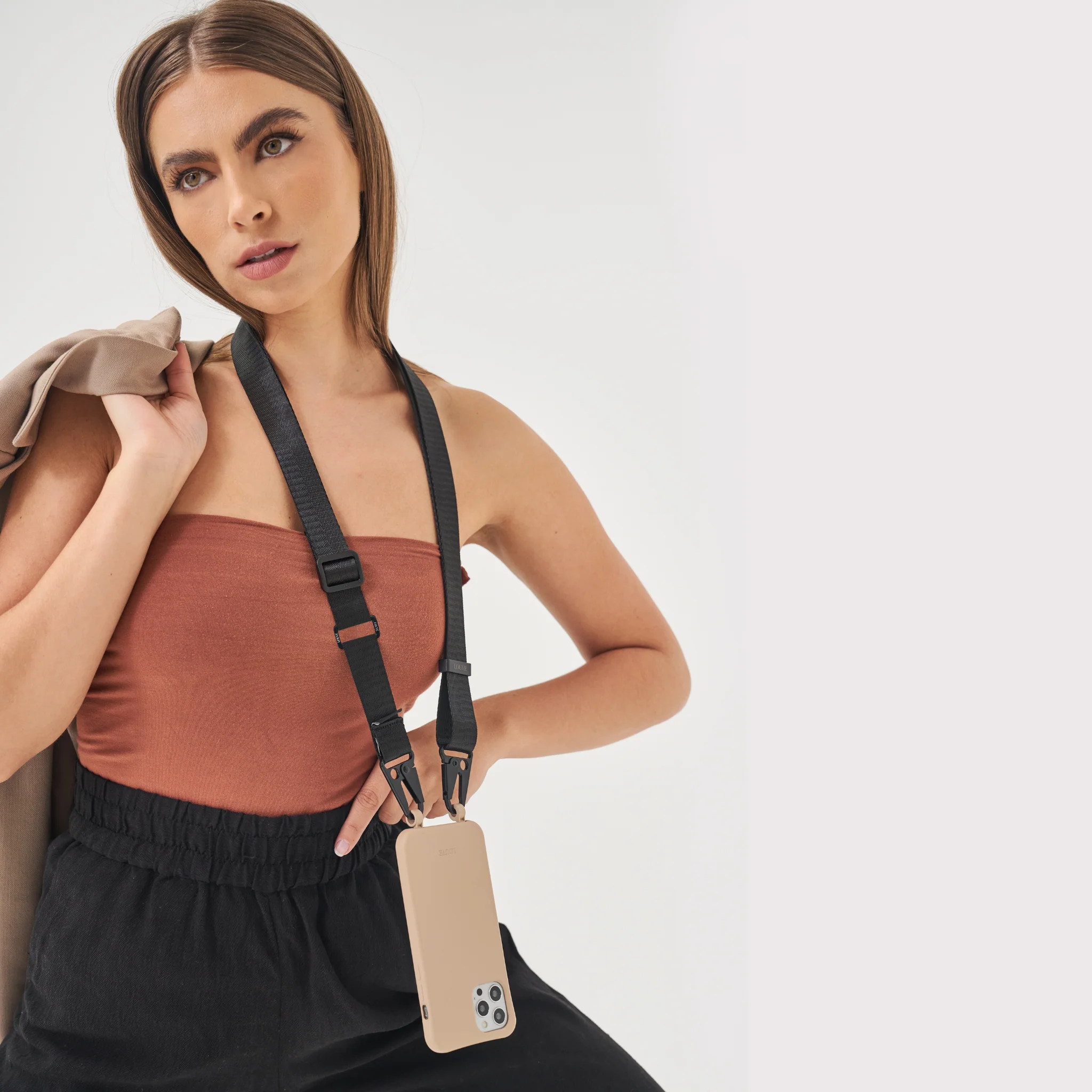 Midnight Sky Black Crossbody Phone Lanyard - Image 13