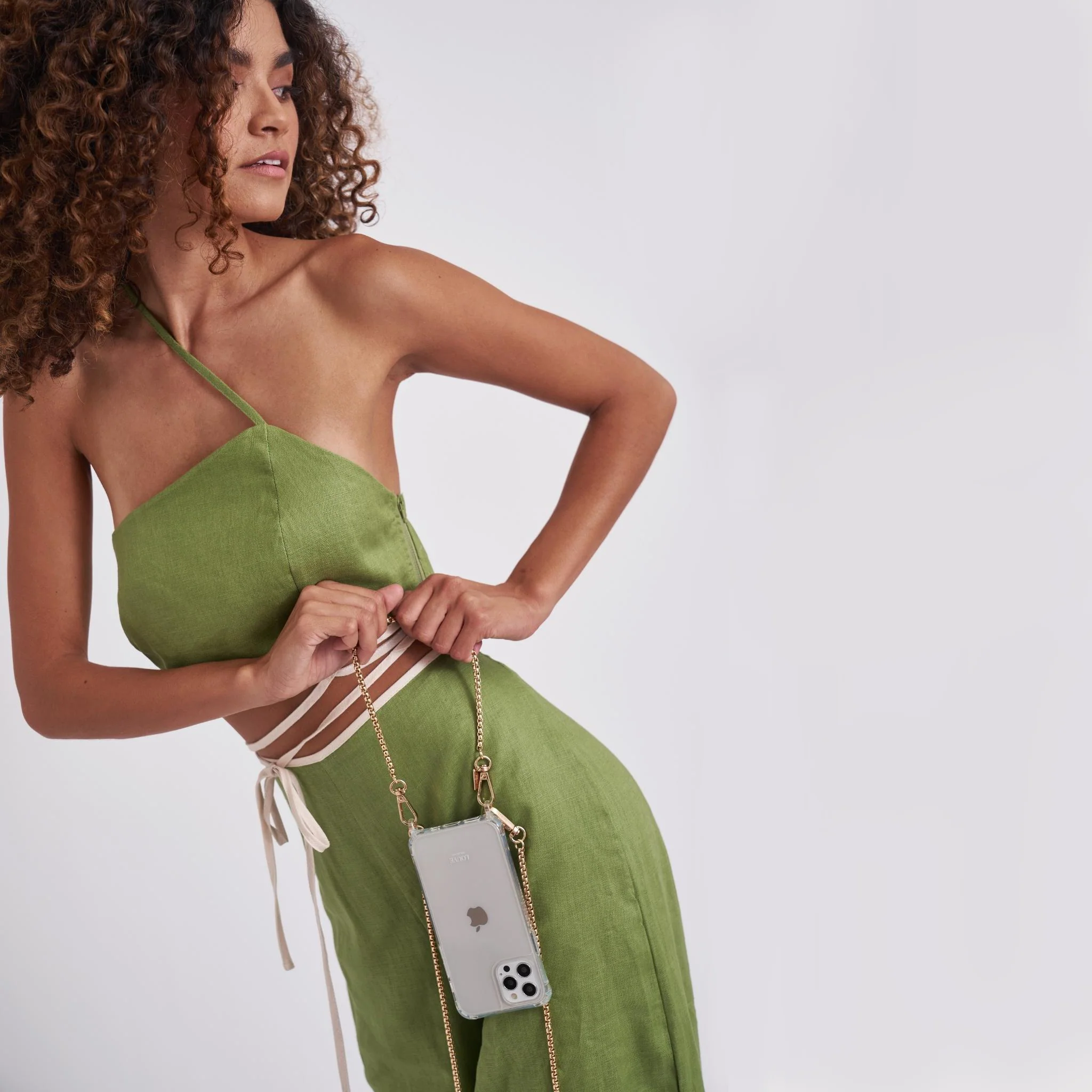 Clear Phone Case + Gaia Gold-Plated Wristlet & Chain - Image 10