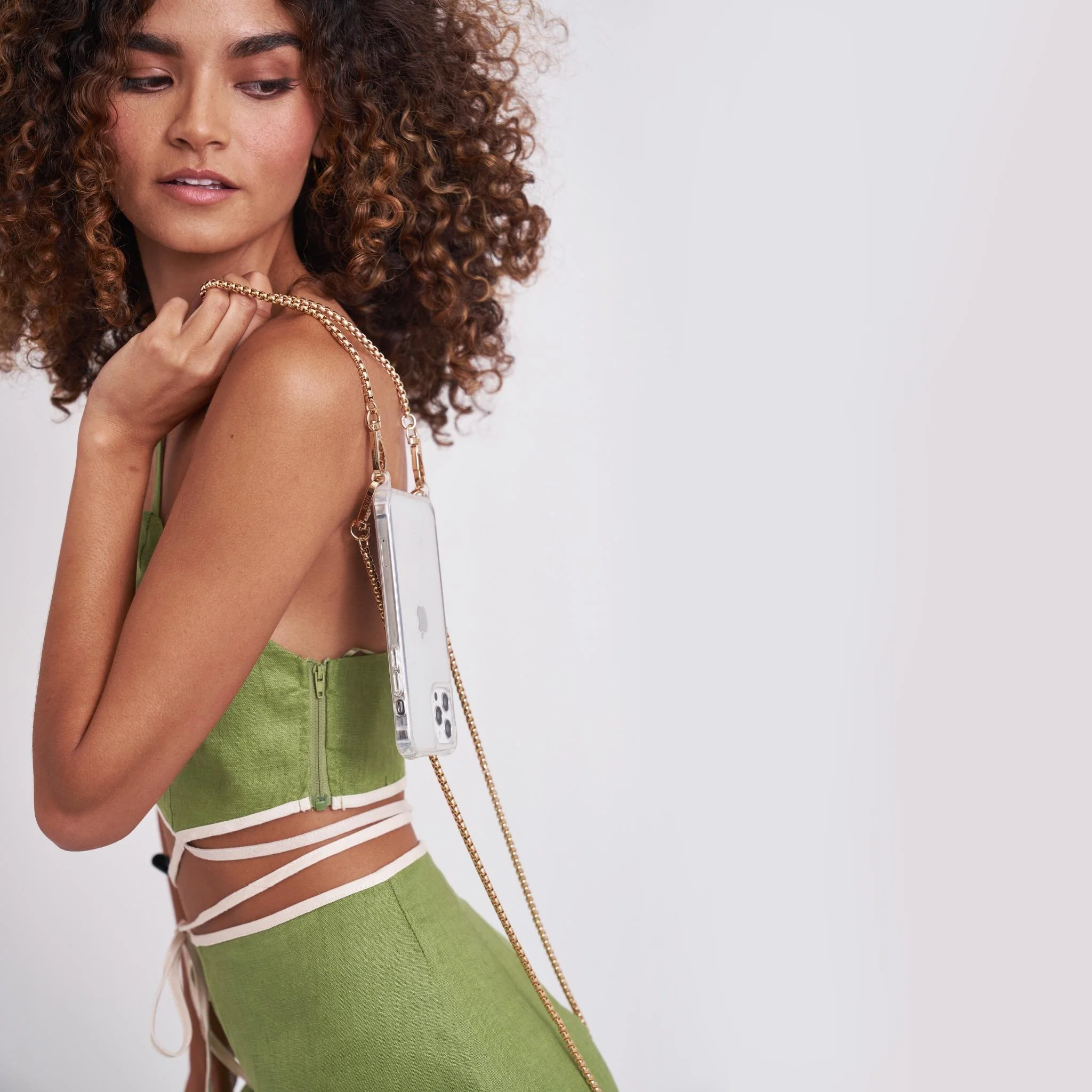 Clear Phone Case + Gaia Gold-Plated Wristlet & Chain - Image 4