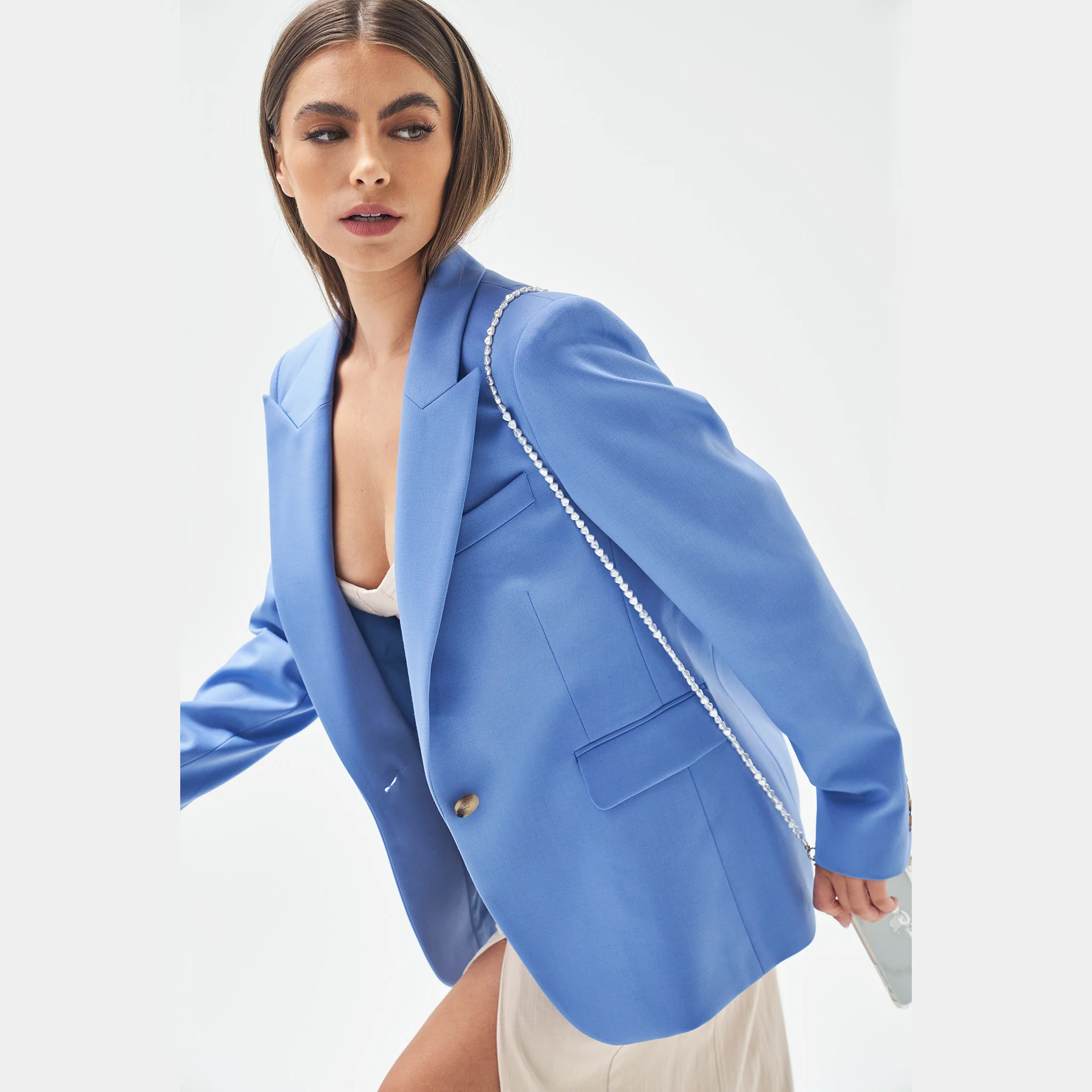 Clear Phone Case + Pearl Wristlet & Crossbody Chain - Image 12