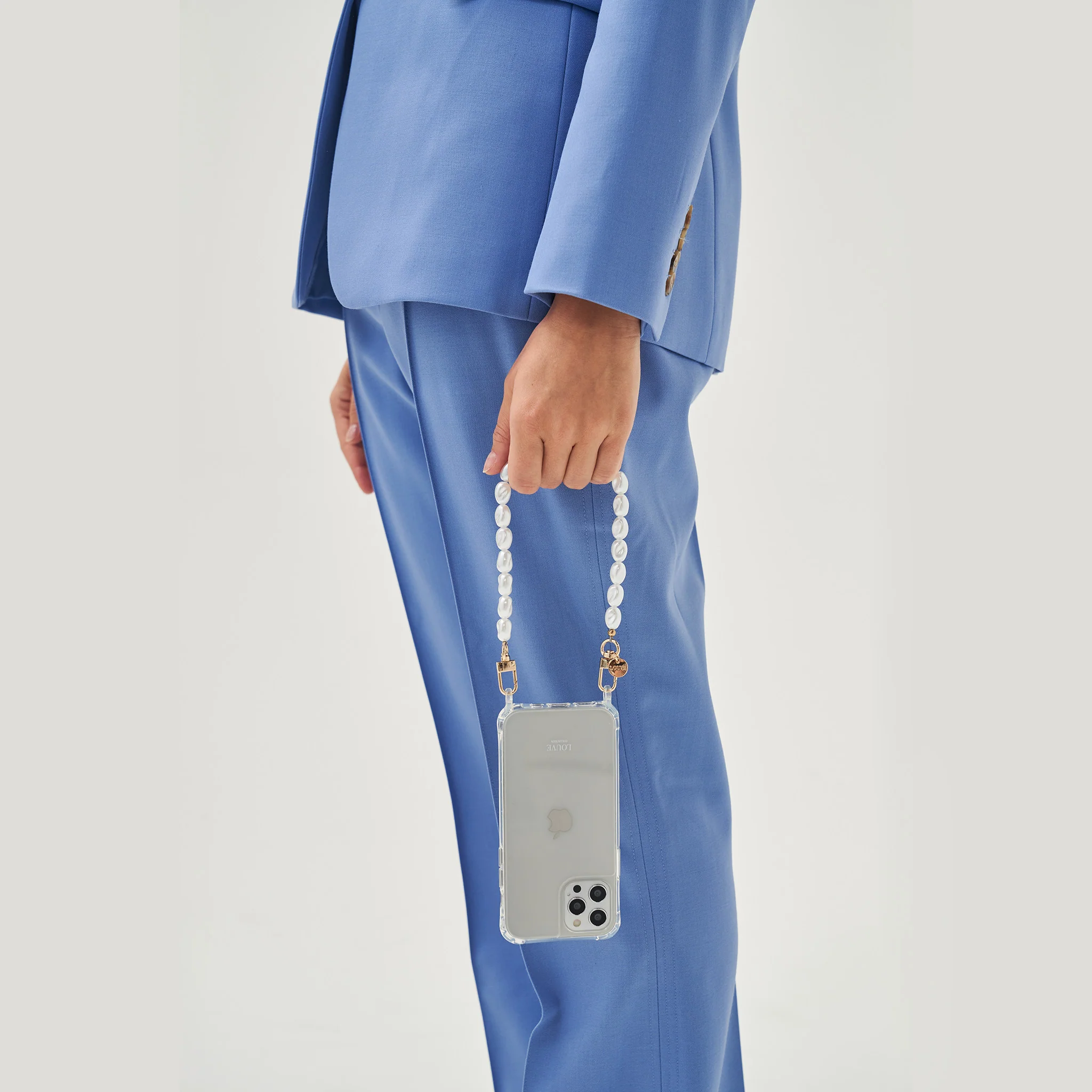 Clear Phone Case + Pearl Wristlet & Crossbody Chain + Gaia Gold-Plated Chain - Image 11