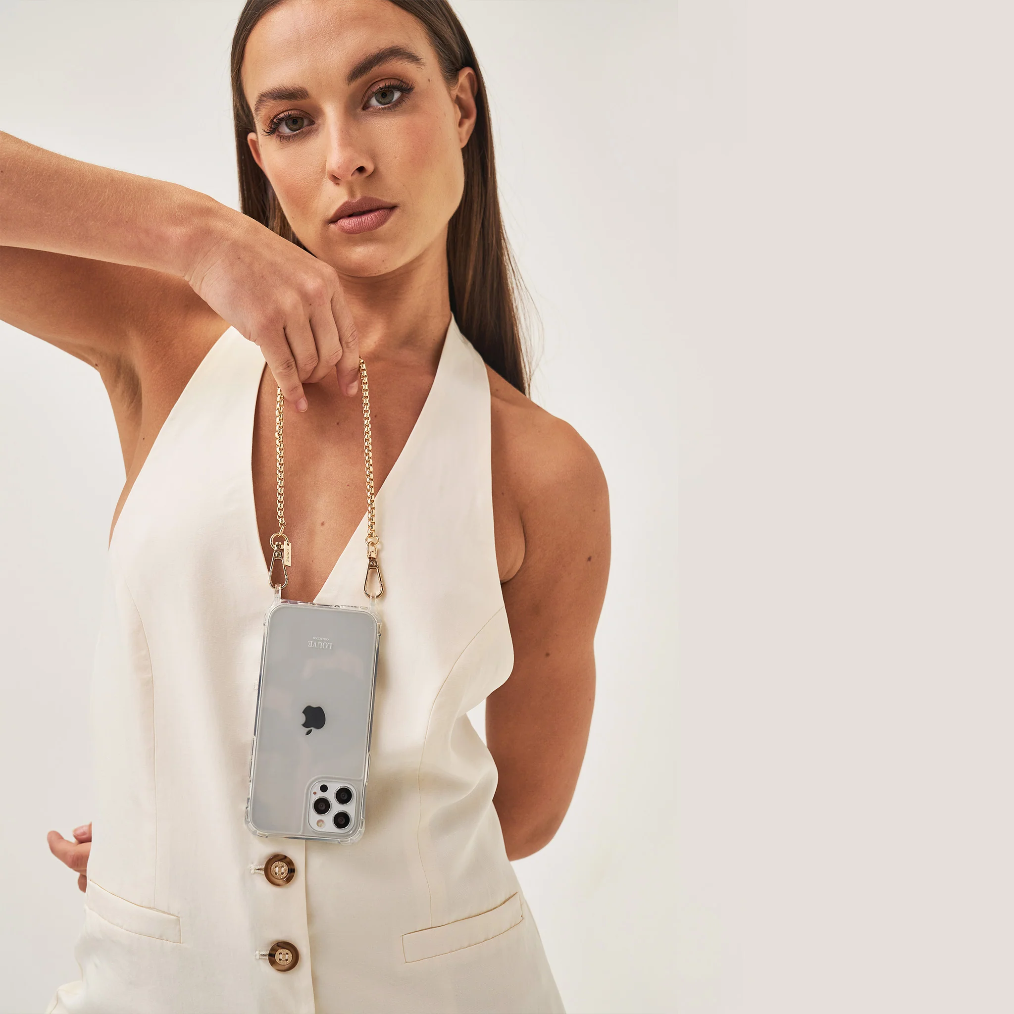 Clear Phone Case + Gaia Gold-Plated Wristlet & Chain + Pearl Chain - Image 6