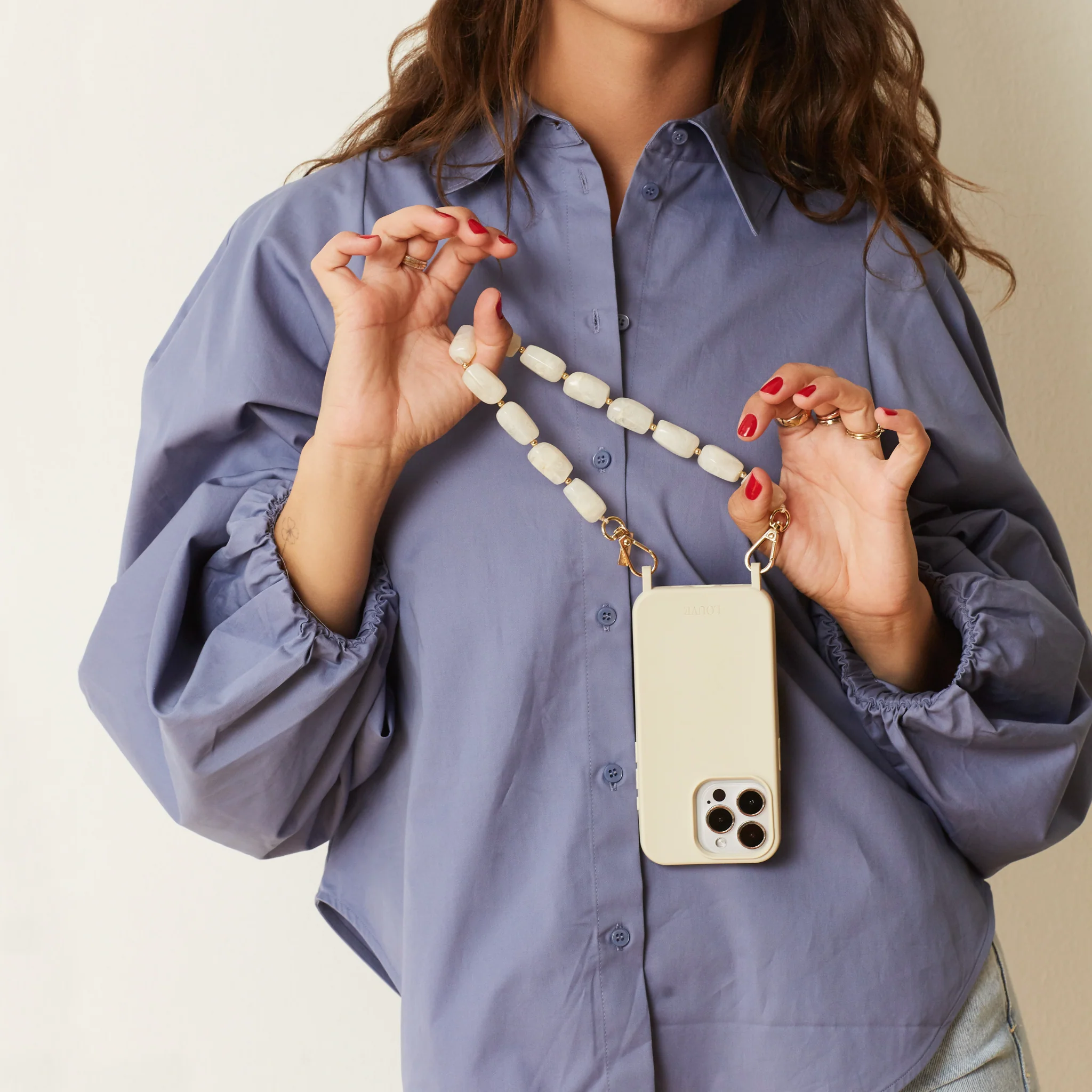 Coconut Off-White Crossbody Phone Case - Image 14