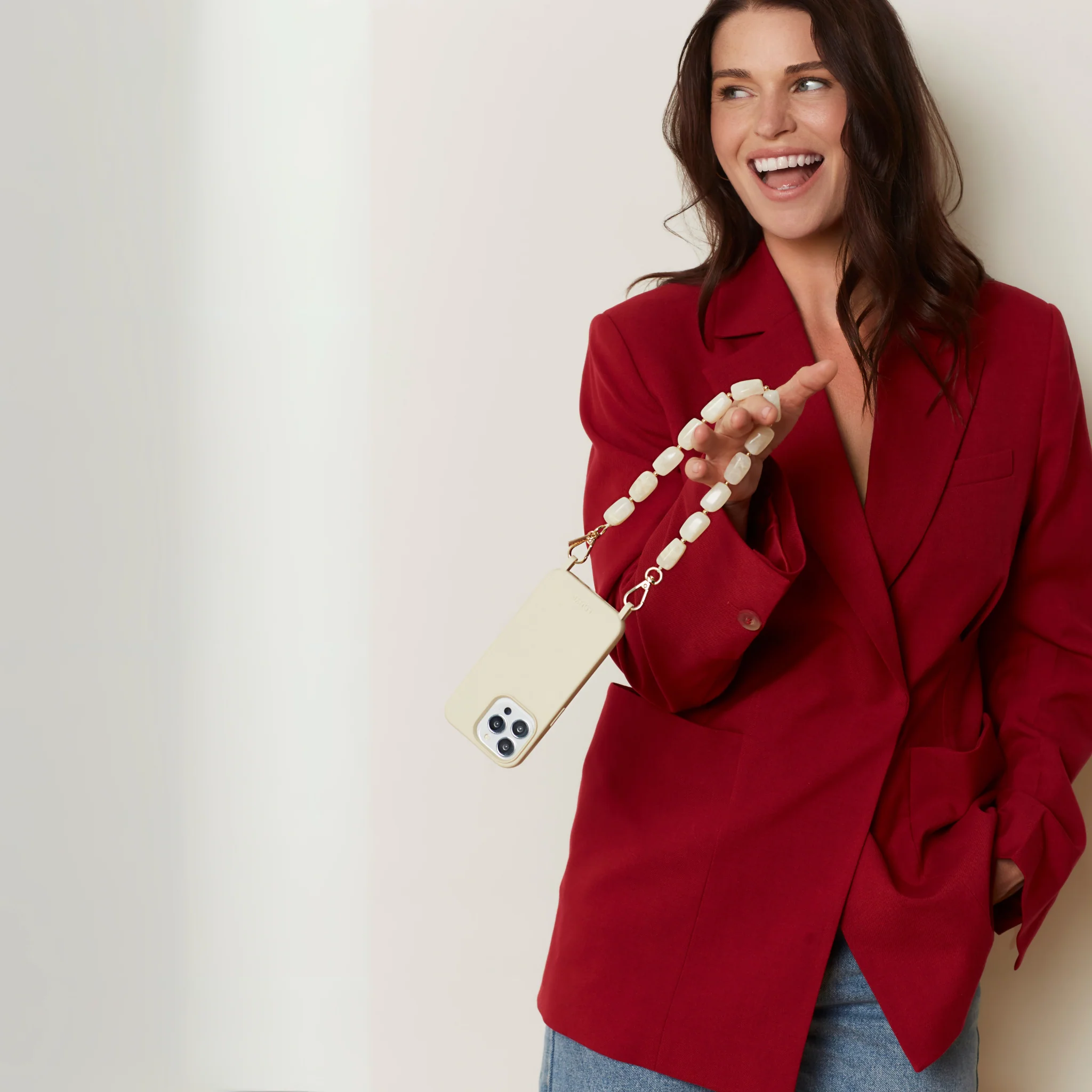 Coconut Off-White Crossbody Phone Case - Image 15