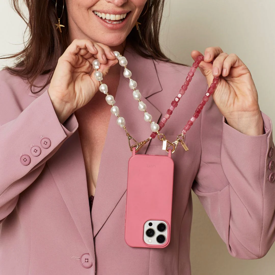 Daisy Pearl & Gold Phone Wristlet - Image 3