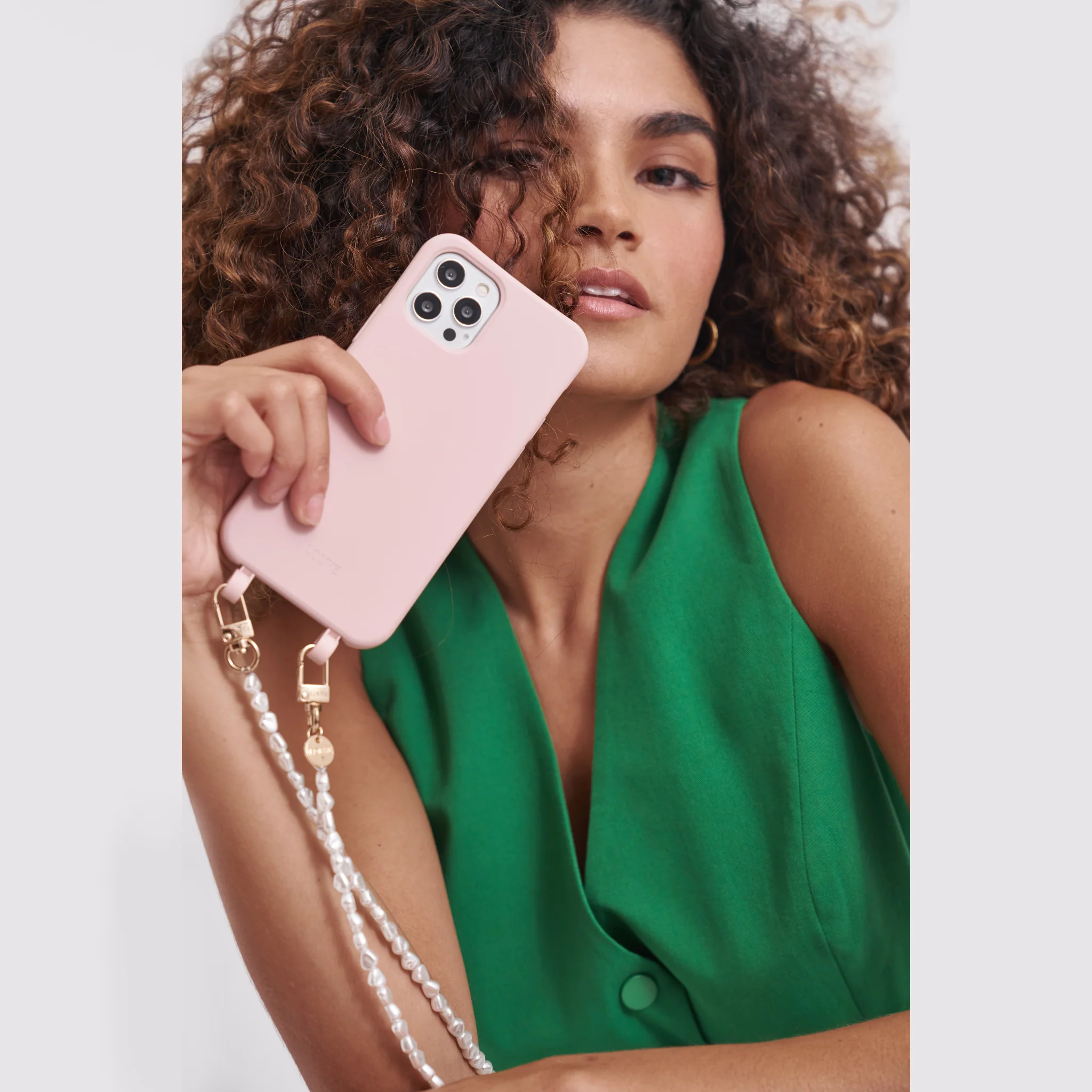 Dusty Pink Crossbody Phone Case - Image 7