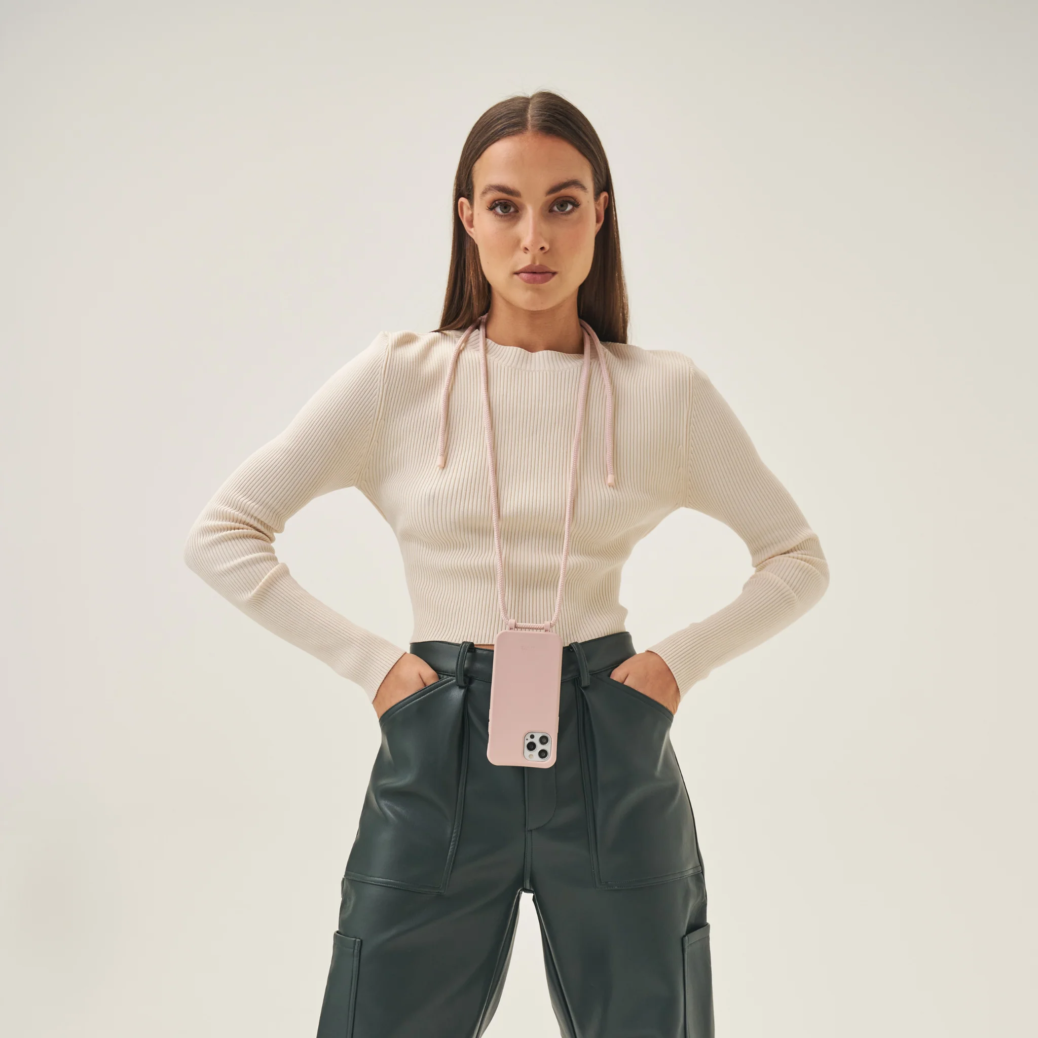 Dusty Pink Crossbody Phone Strap - Image 5