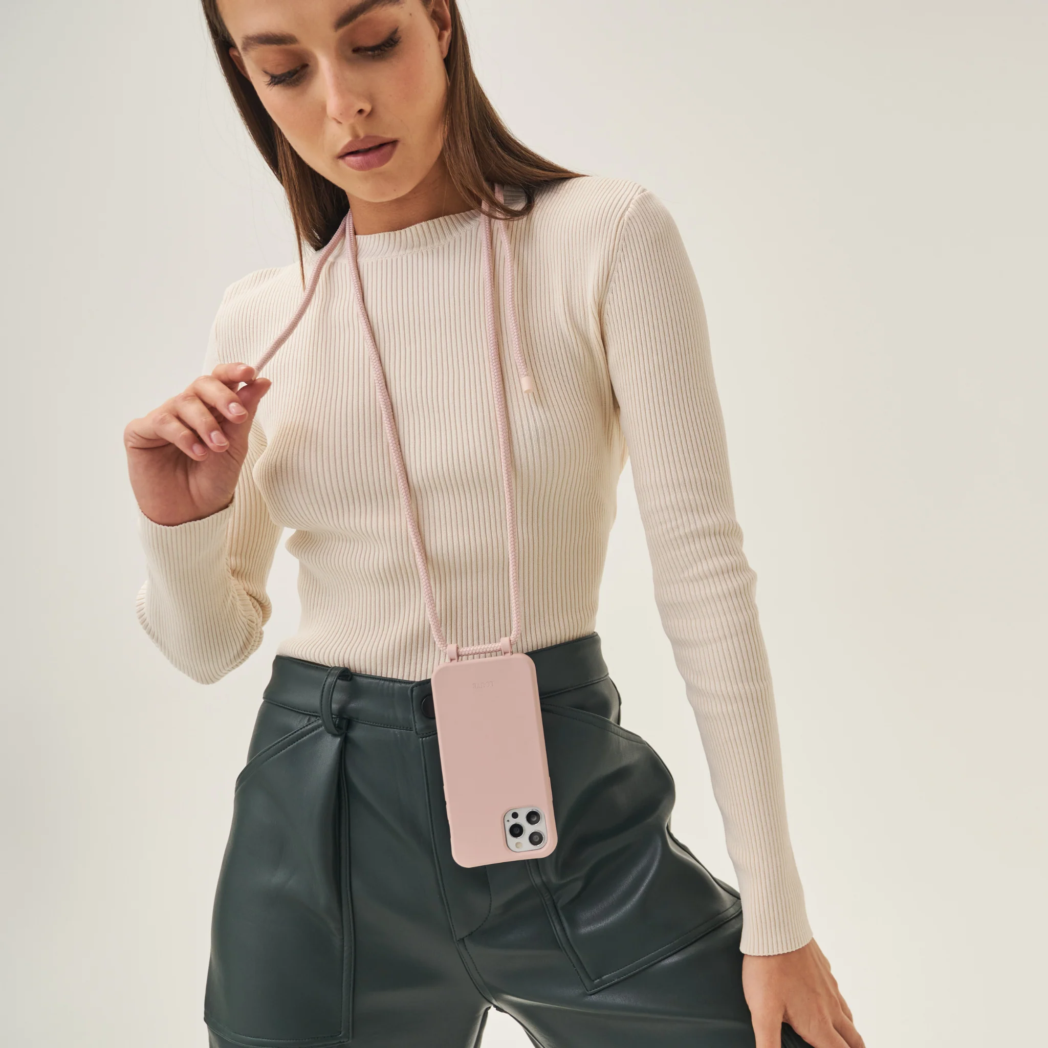 Dusty Pink Crossbody Phone Strap - Image 6