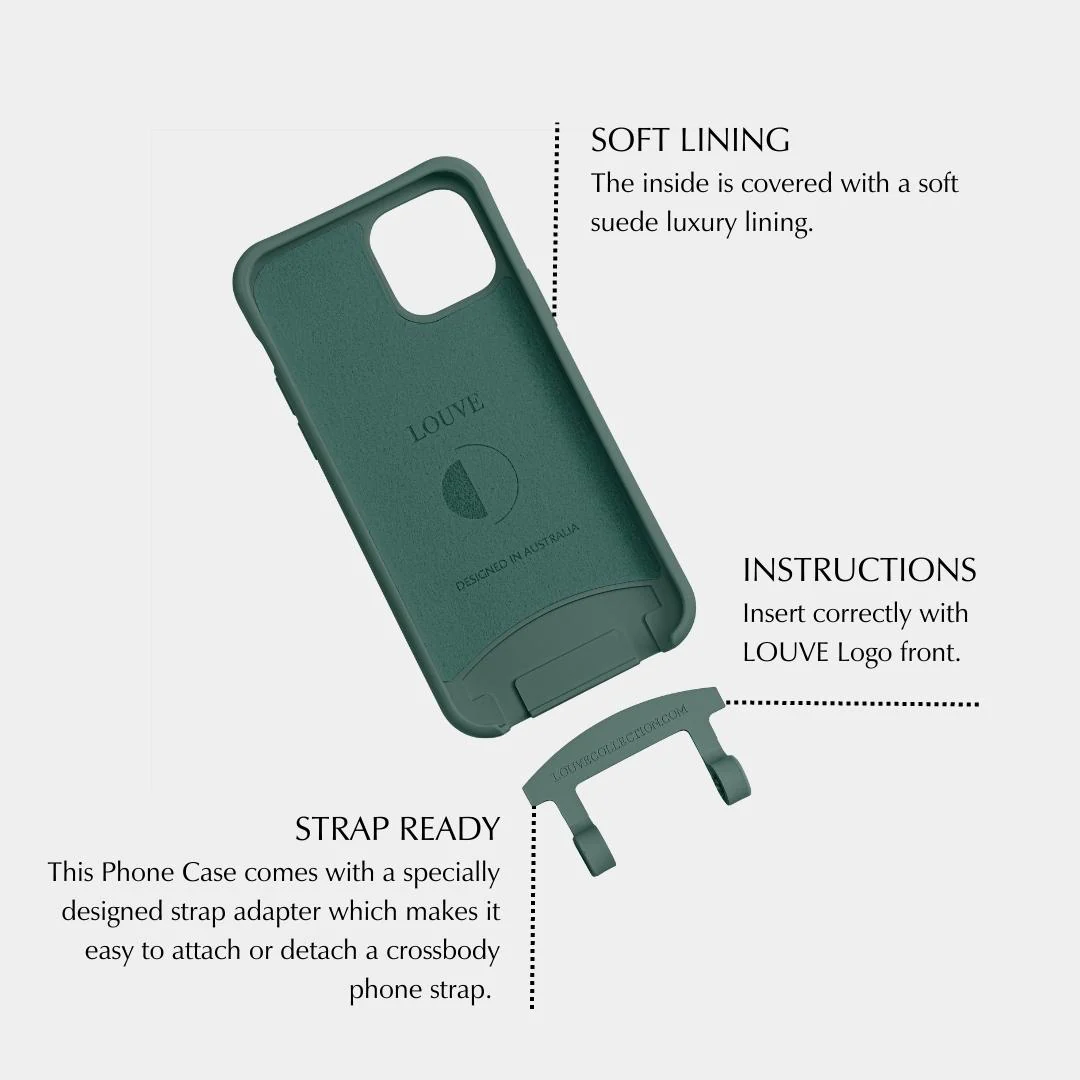 Pure Pine Green Crossbody Phone Case - Image 7