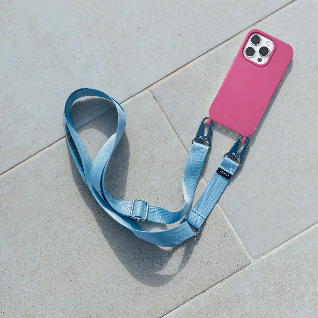 Hot Pink Crossbody Phone Case - Image 3