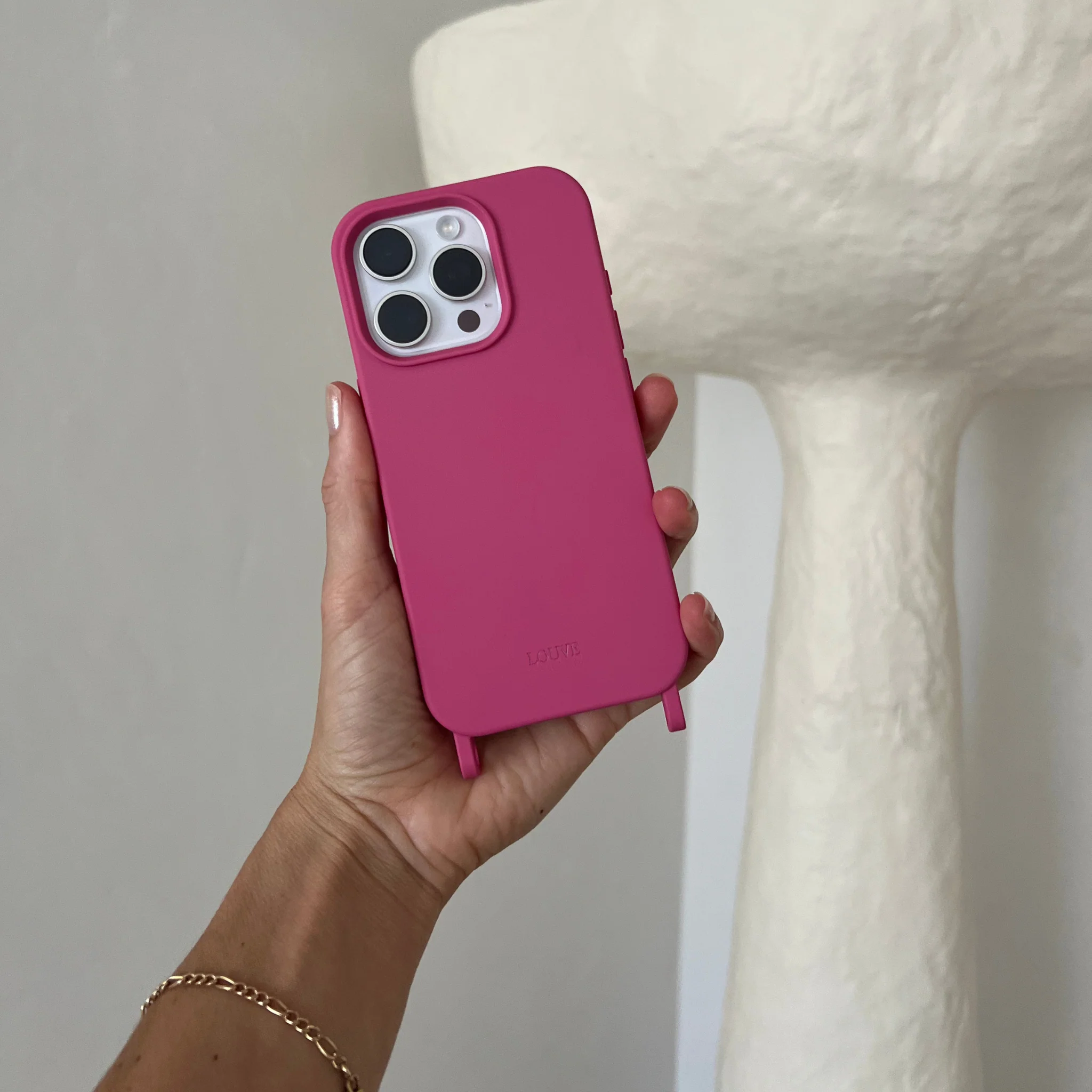 Hot Pink Crossbody Phone Case - Image 4