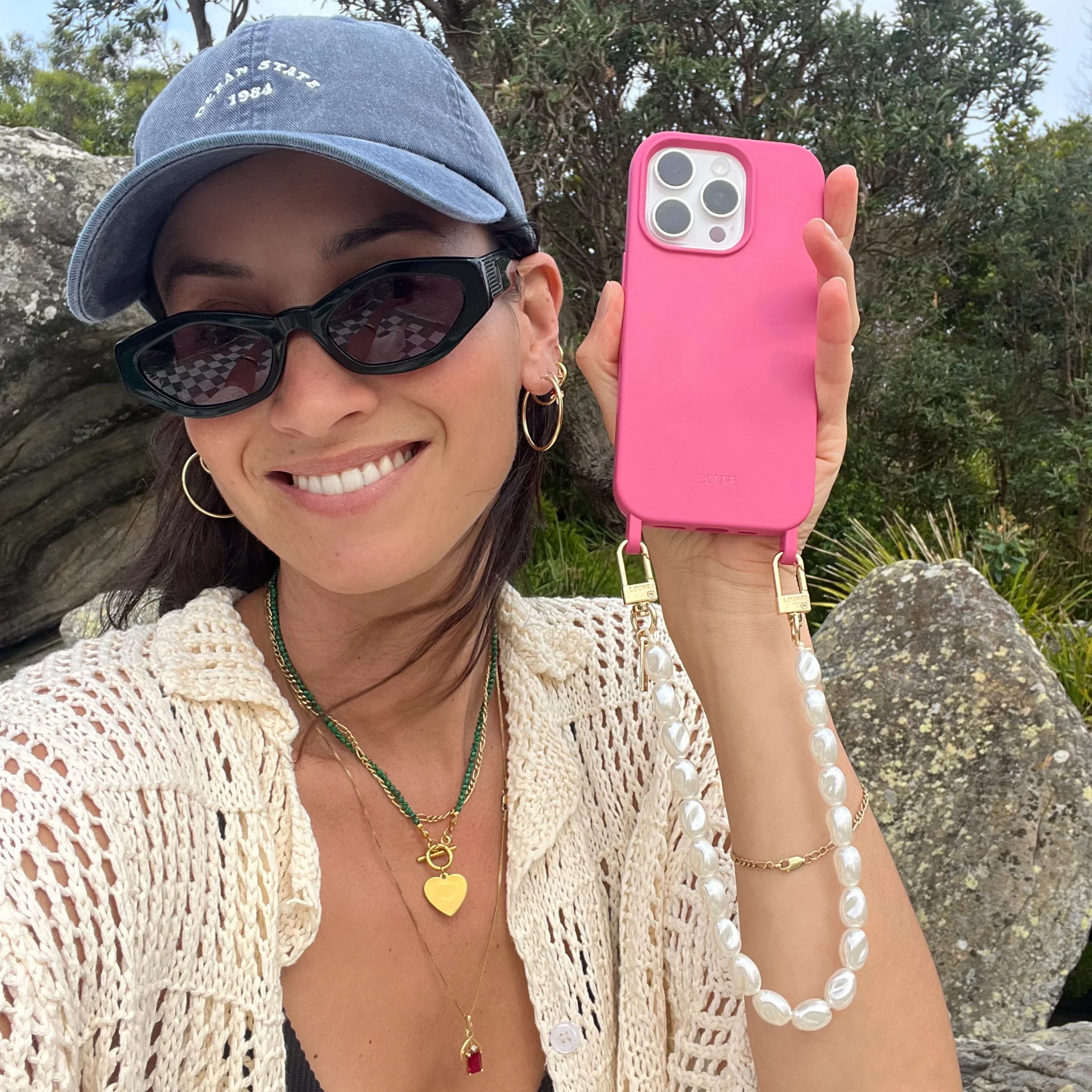 Hot Pink Crossbody Phone Case - Image 5