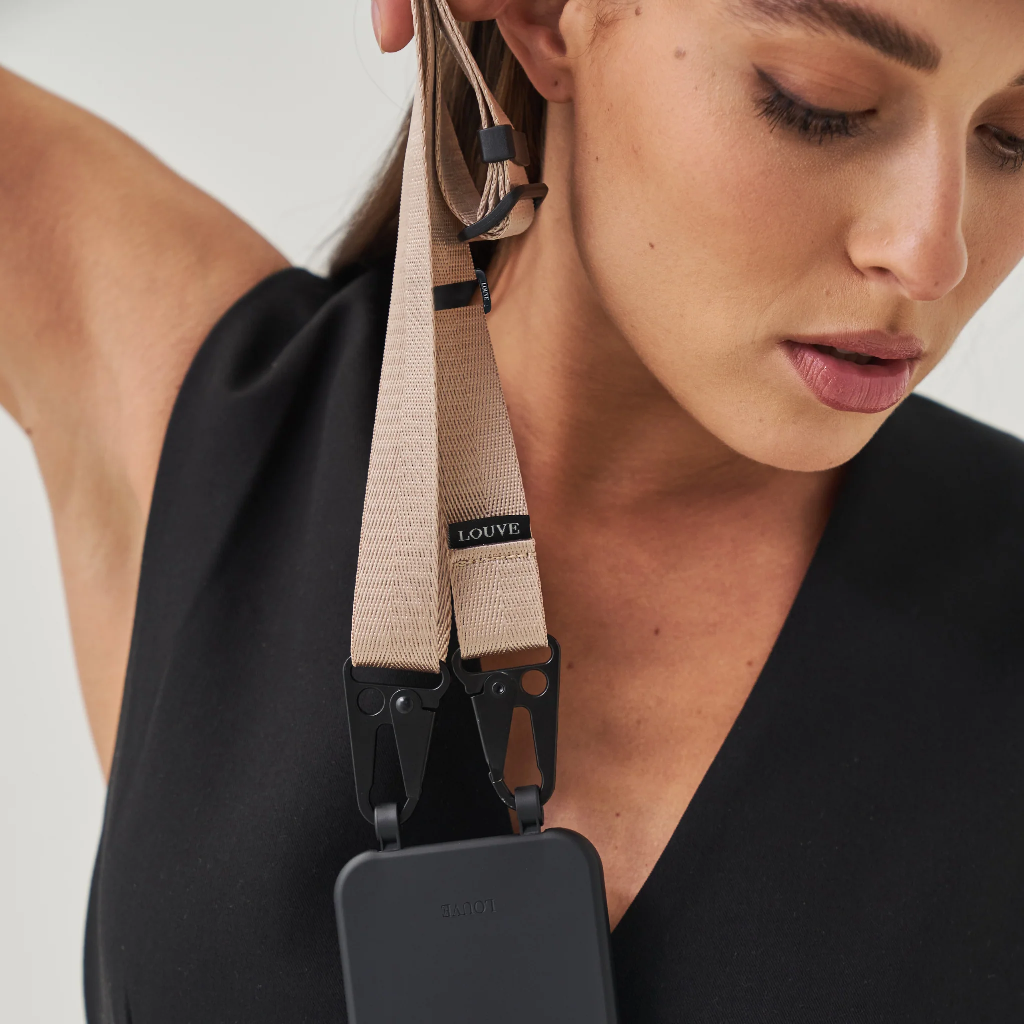 Latte Love Nude Crossbody Phone Lanyard - Image 6