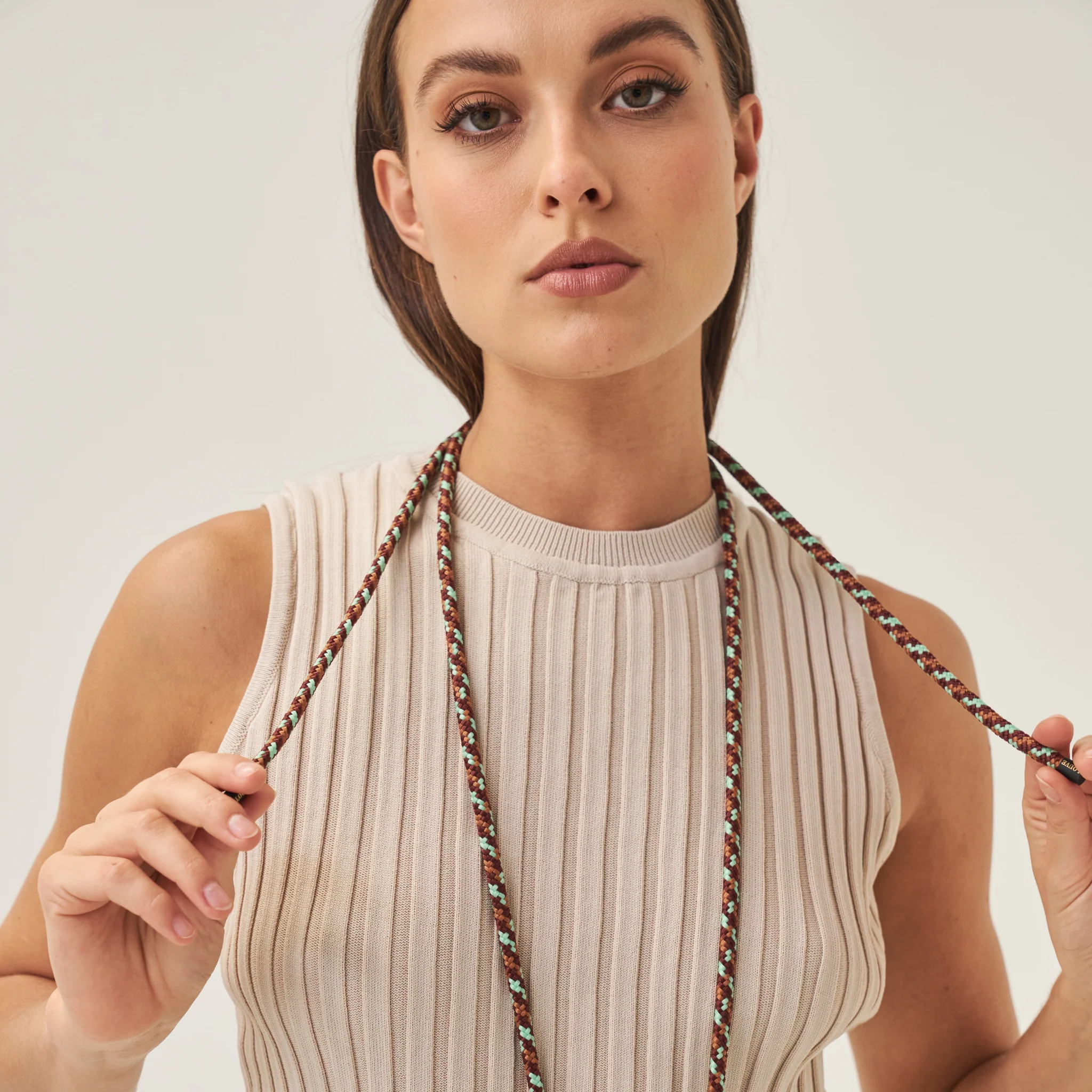 Marrakesh Flair Brown Crossbody Phone Strap - Image 3