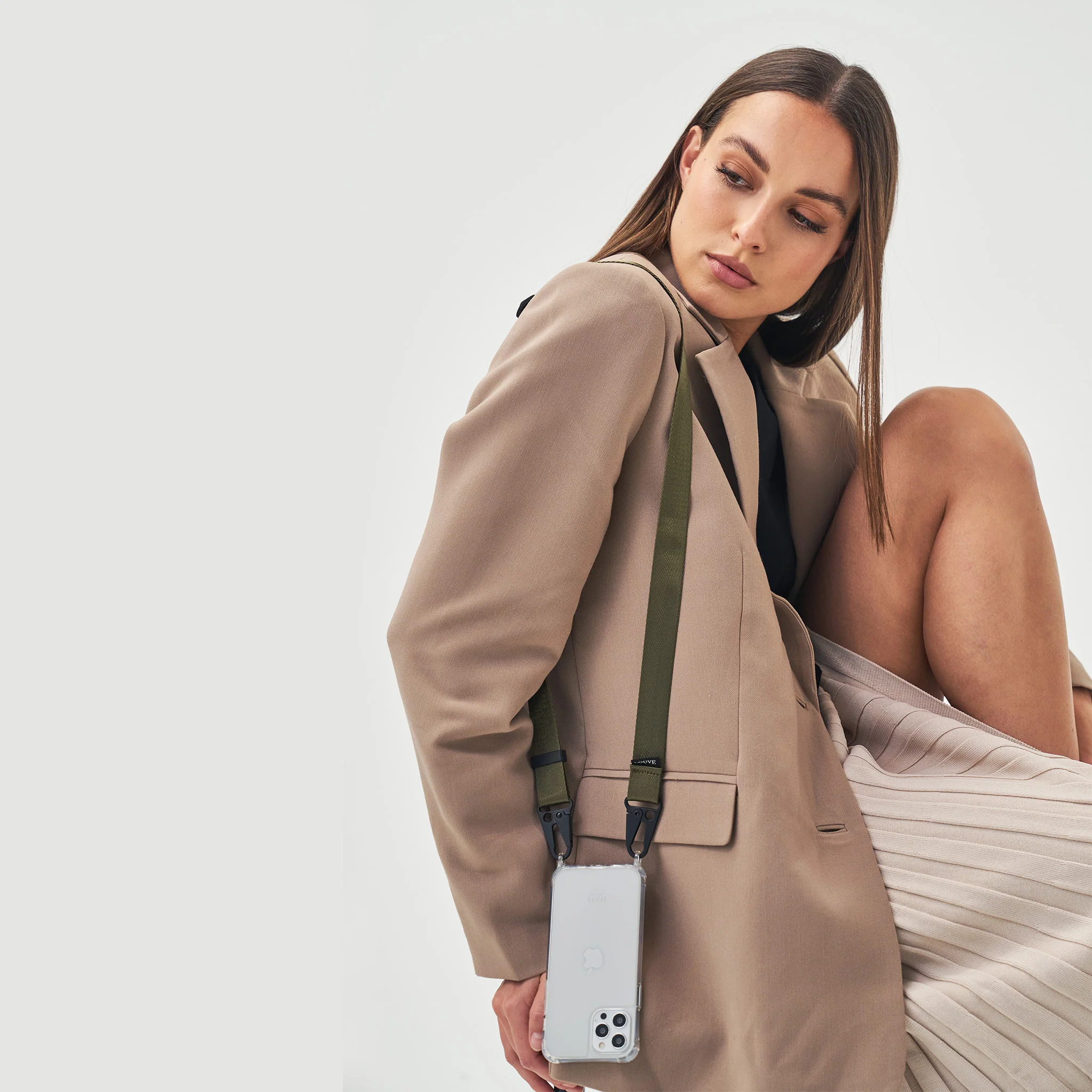 Olive Green Crossbody Phone Lanyard - Image 10