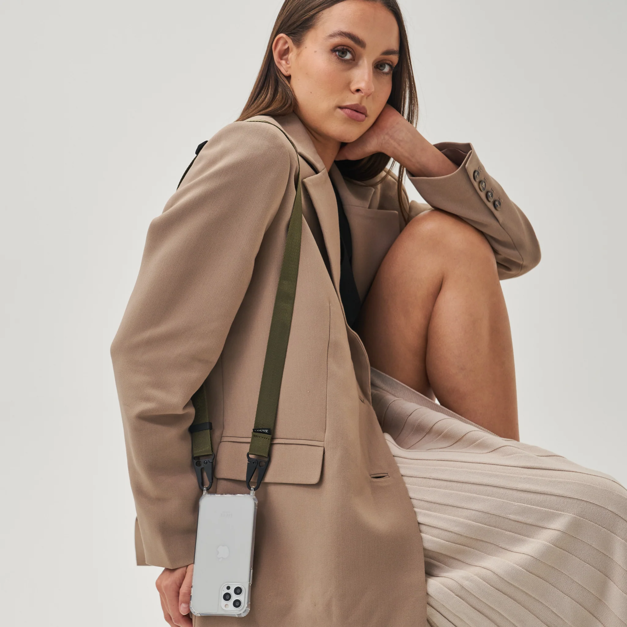 Olive Green Crossbody Phone Lanyard - Image 12