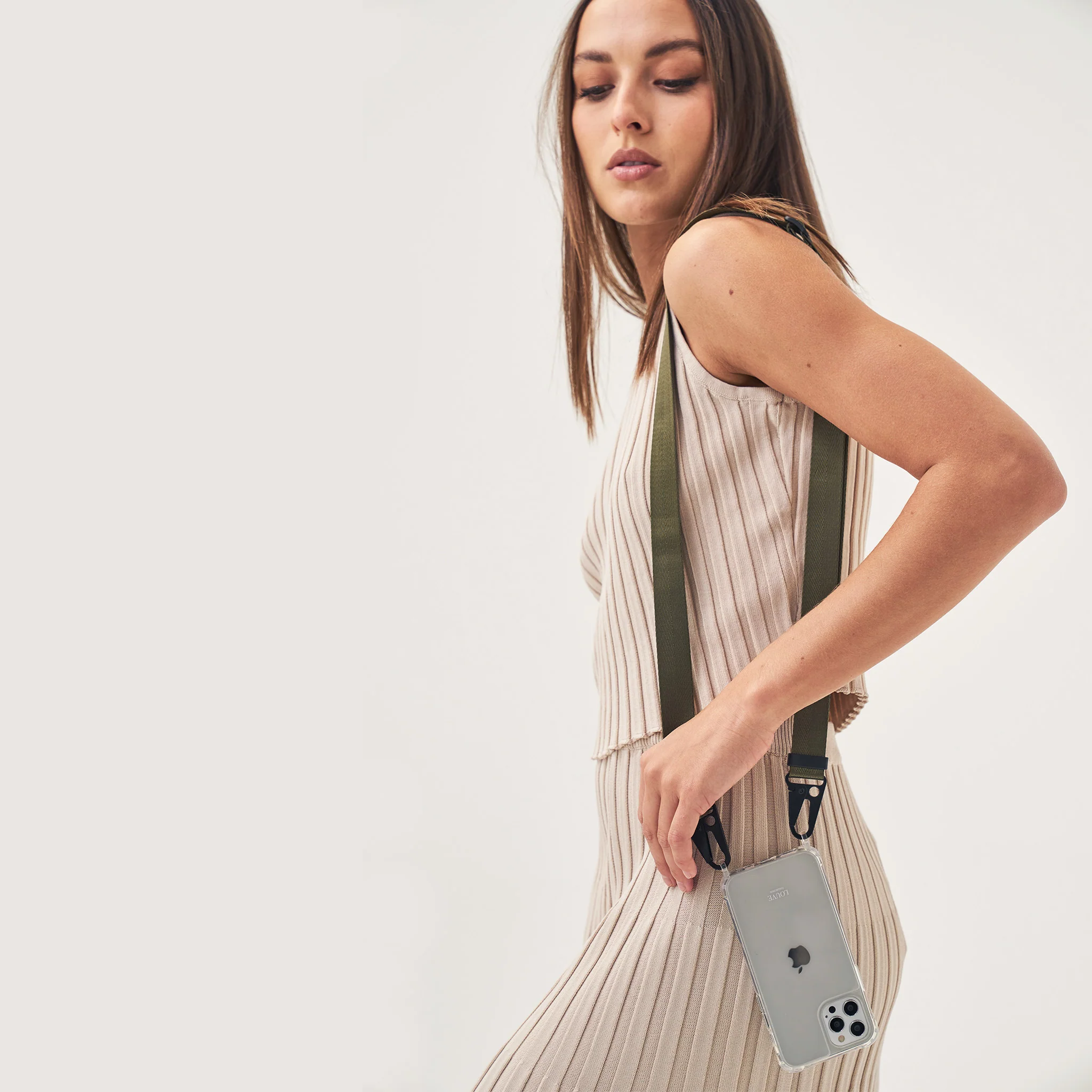 Olive Green Crossbody Phone Lanyard - Image 13