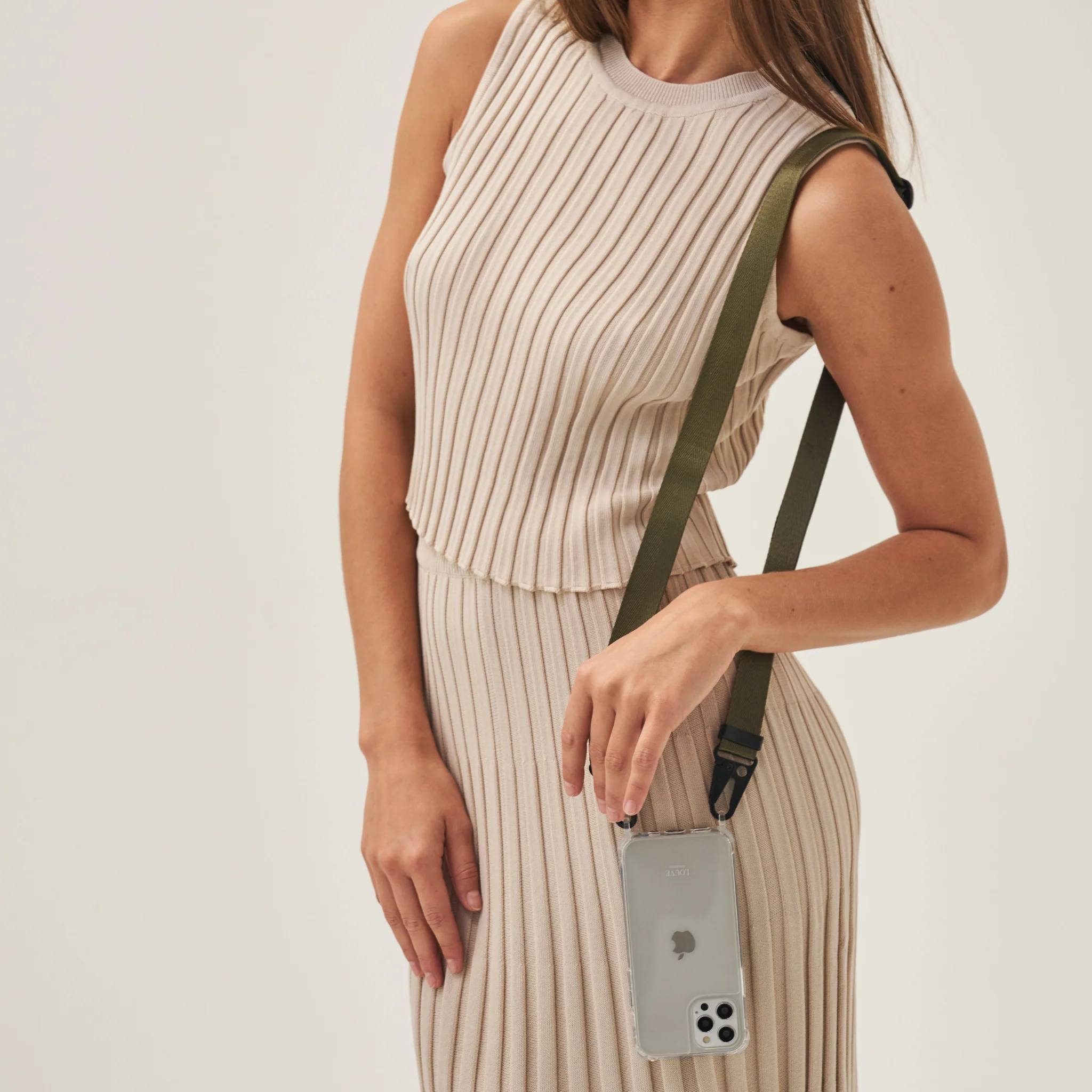 Olive Green Crossbody Phone Lanyard - Image 15