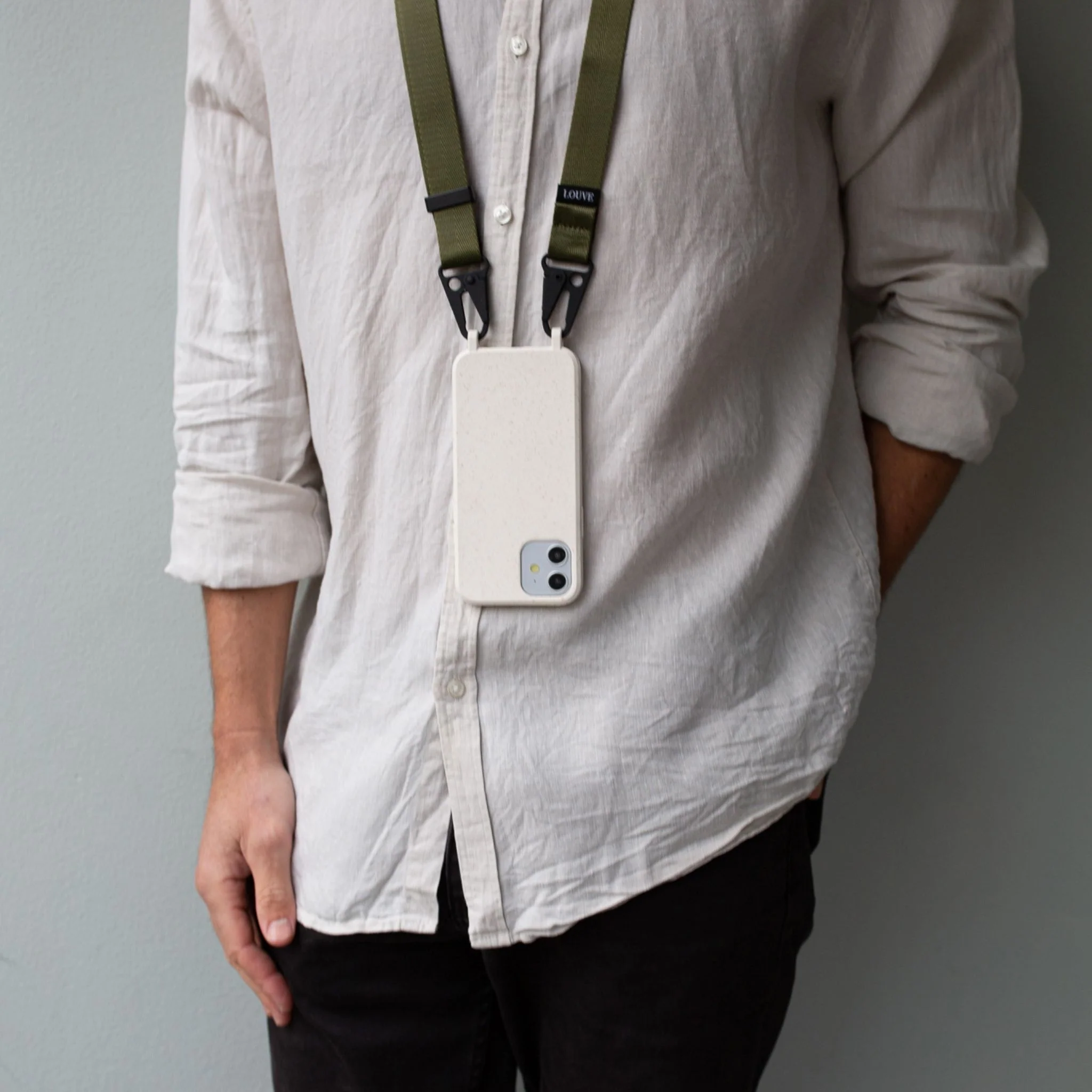 Olive Green Crossbody Phone Lanyard - Image 17