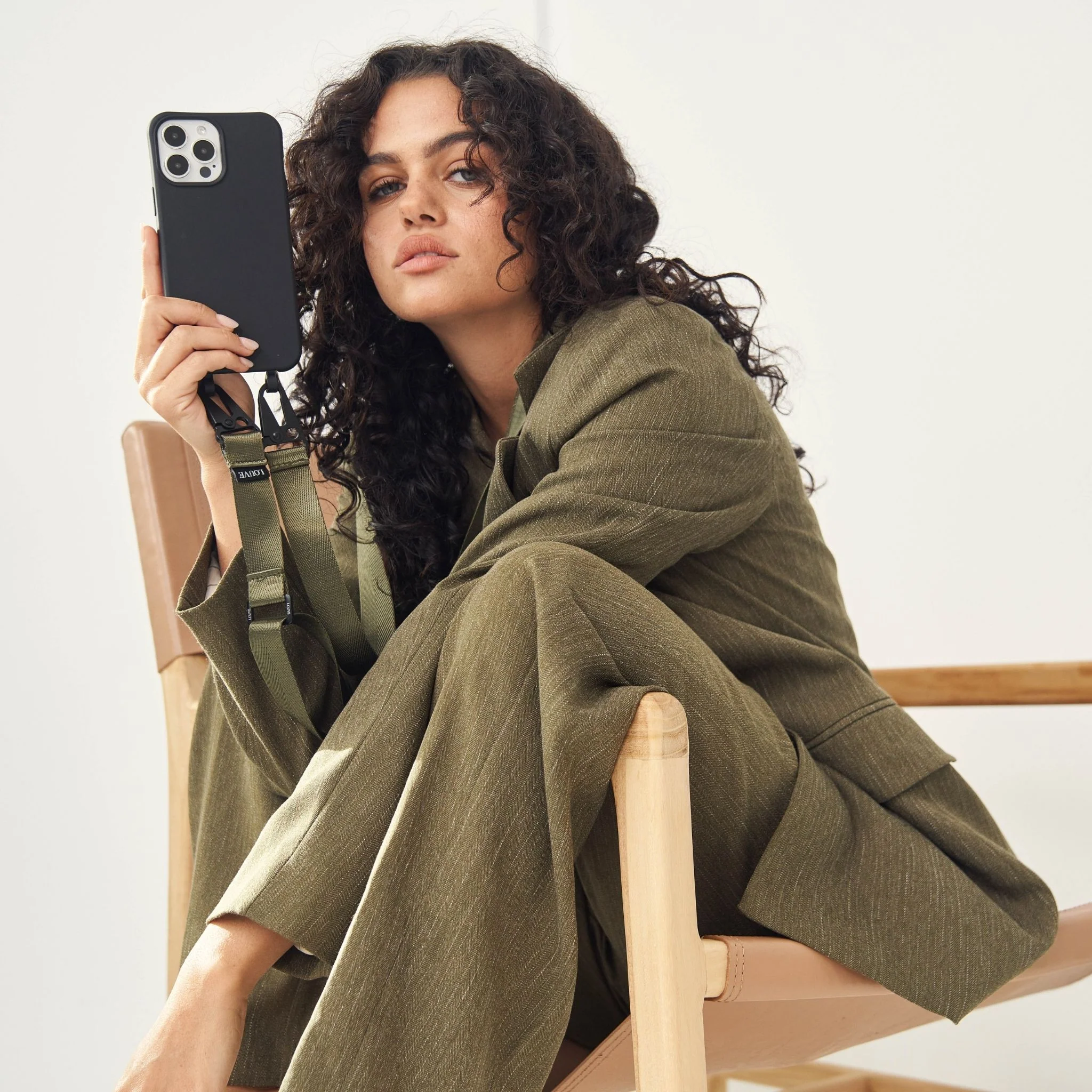 Olive Green Crossbody Phone Lanyard - Image 30