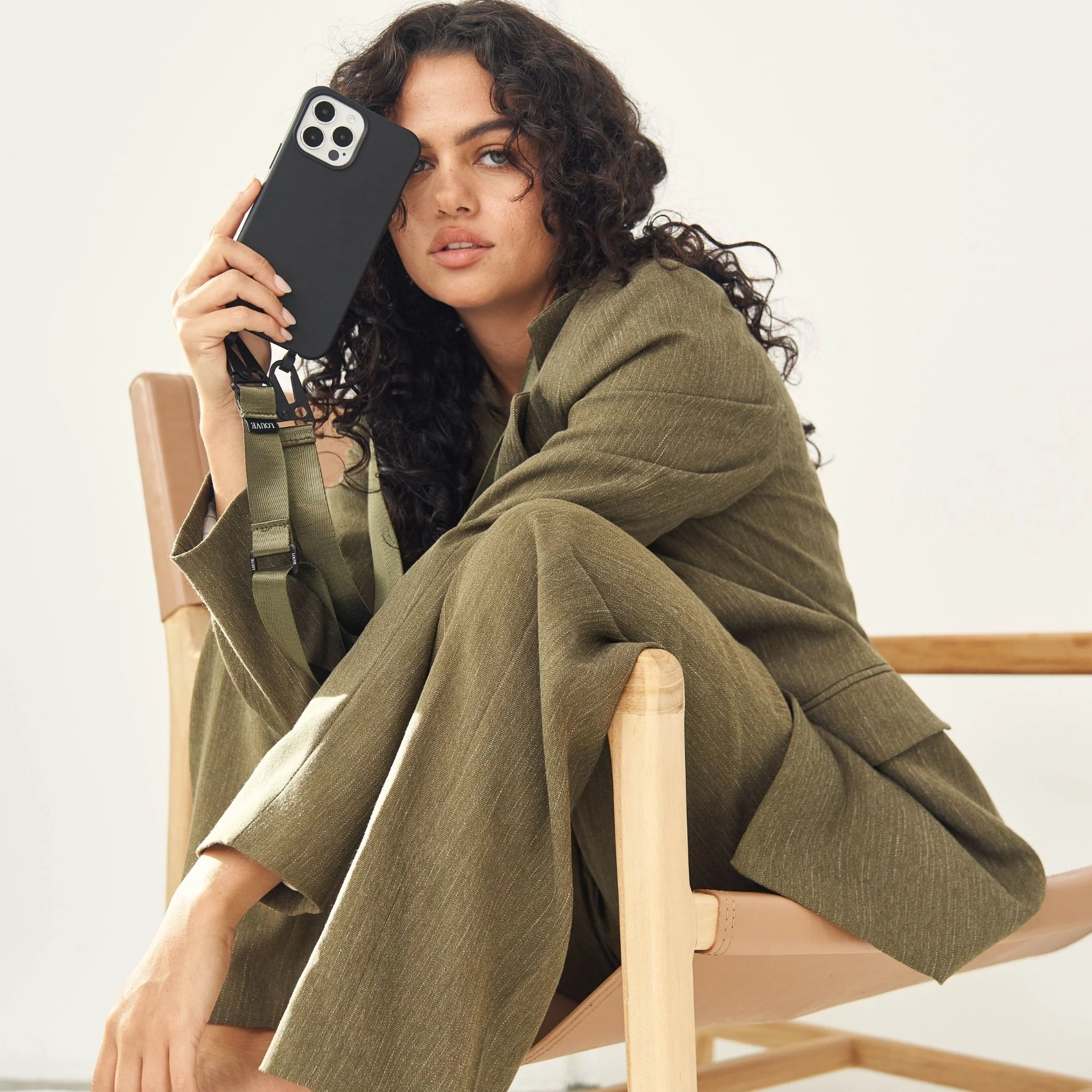 Olive Green Crossbody Phone Lanyard - Image 31