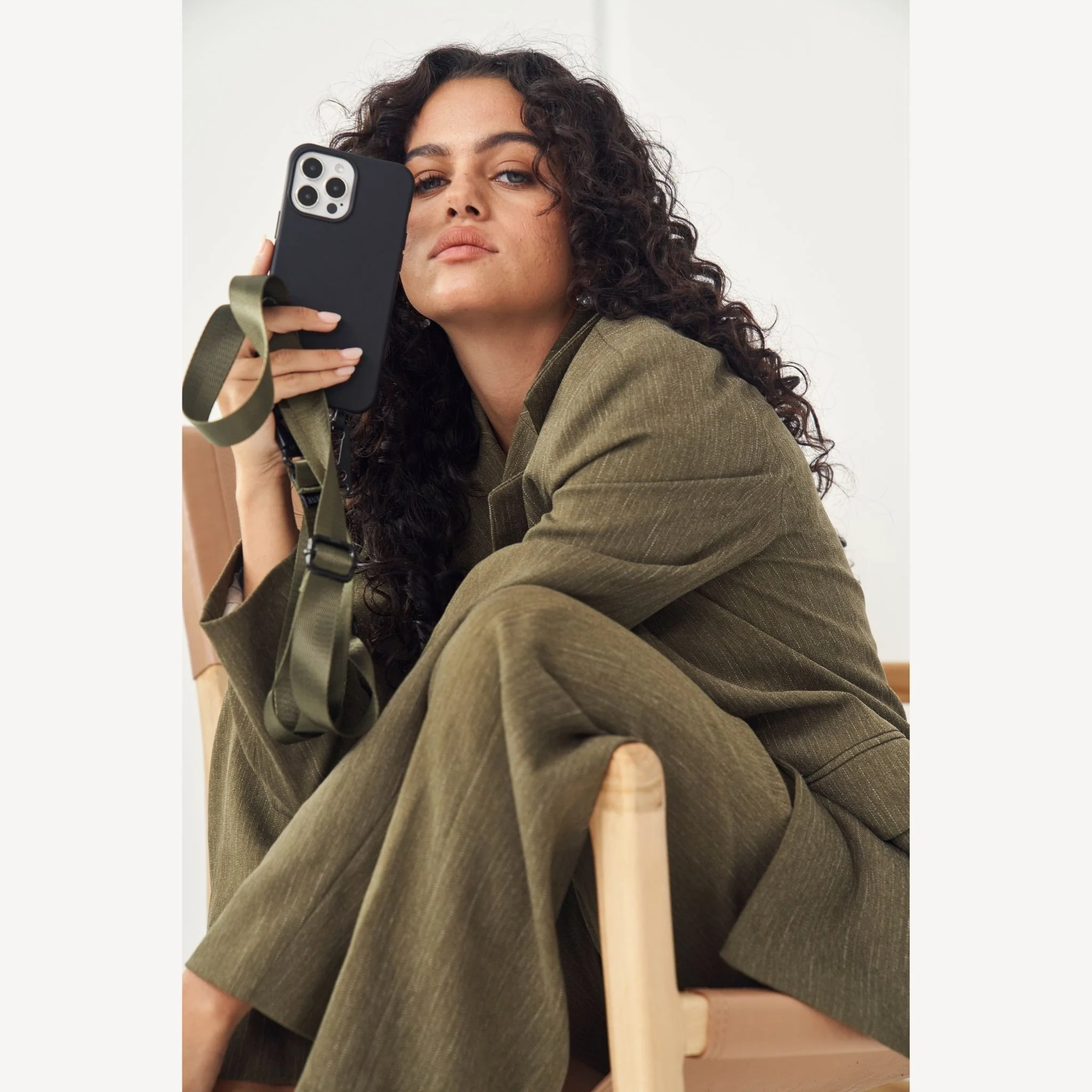 Olive Green Crossbody Phone Lanyard - Image 32