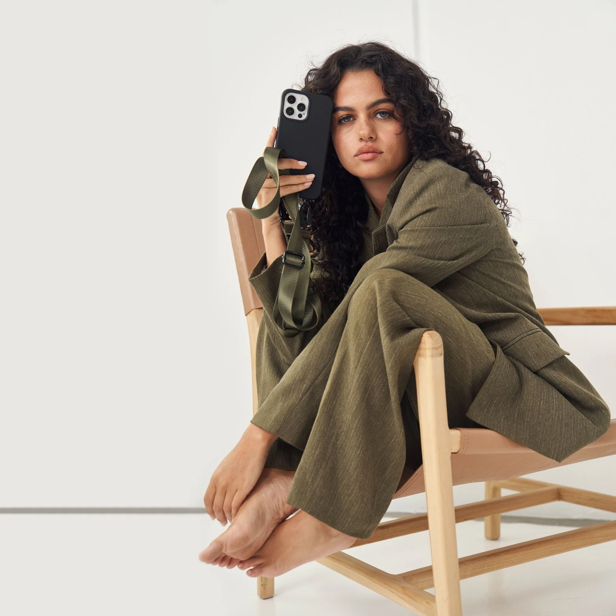 Olive Green Crossbody Phone Lanyard - Image 33