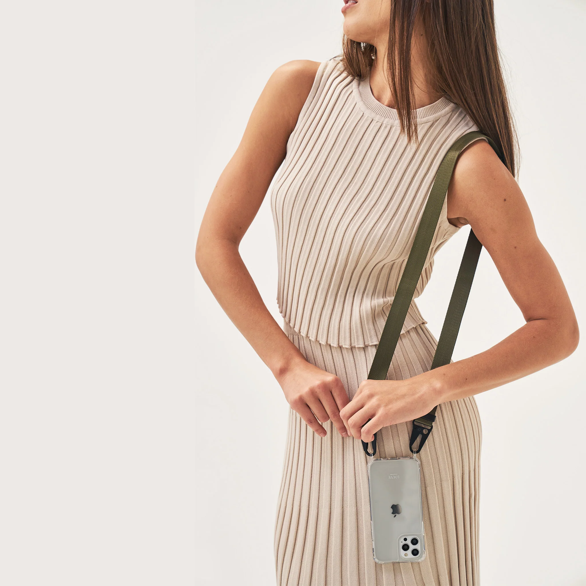 Olive Green Crossbody Phone Lanyard - Image 4