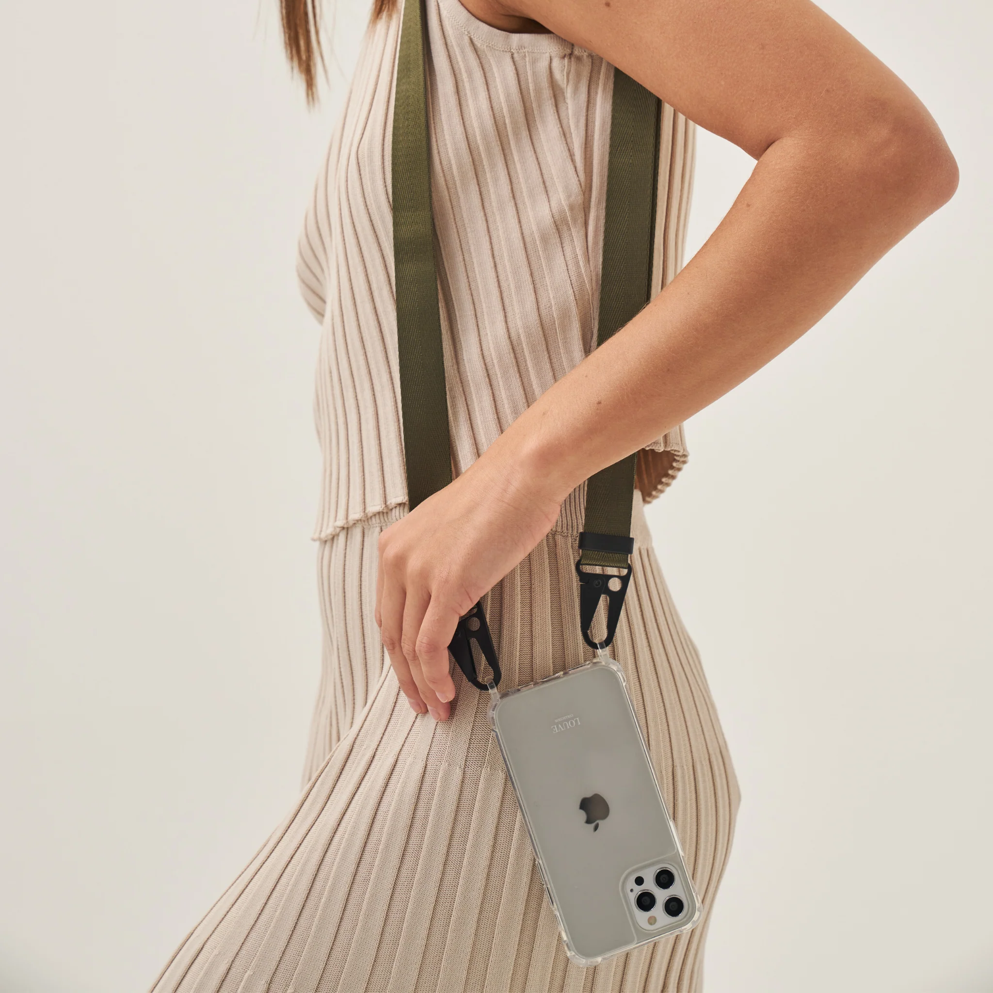 Olive Green Crossbody Phone Lanyard - Image 5