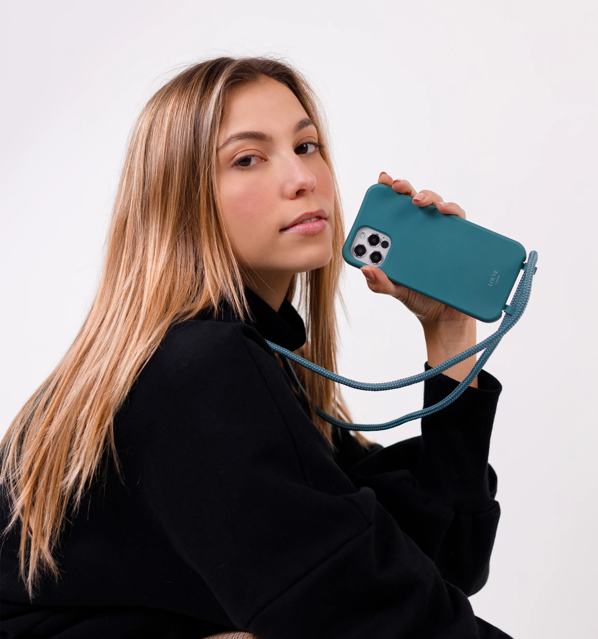 Pure Pine Green Crossbody Phone Strap - Image 4