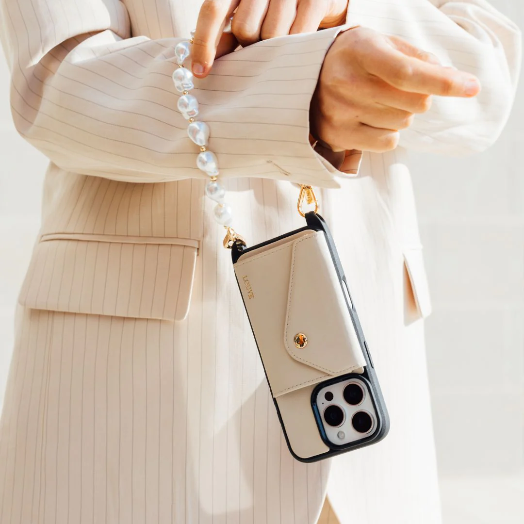 Zoe Bone Leather Phone Case Wallet & Crossbody Strap - Image 11