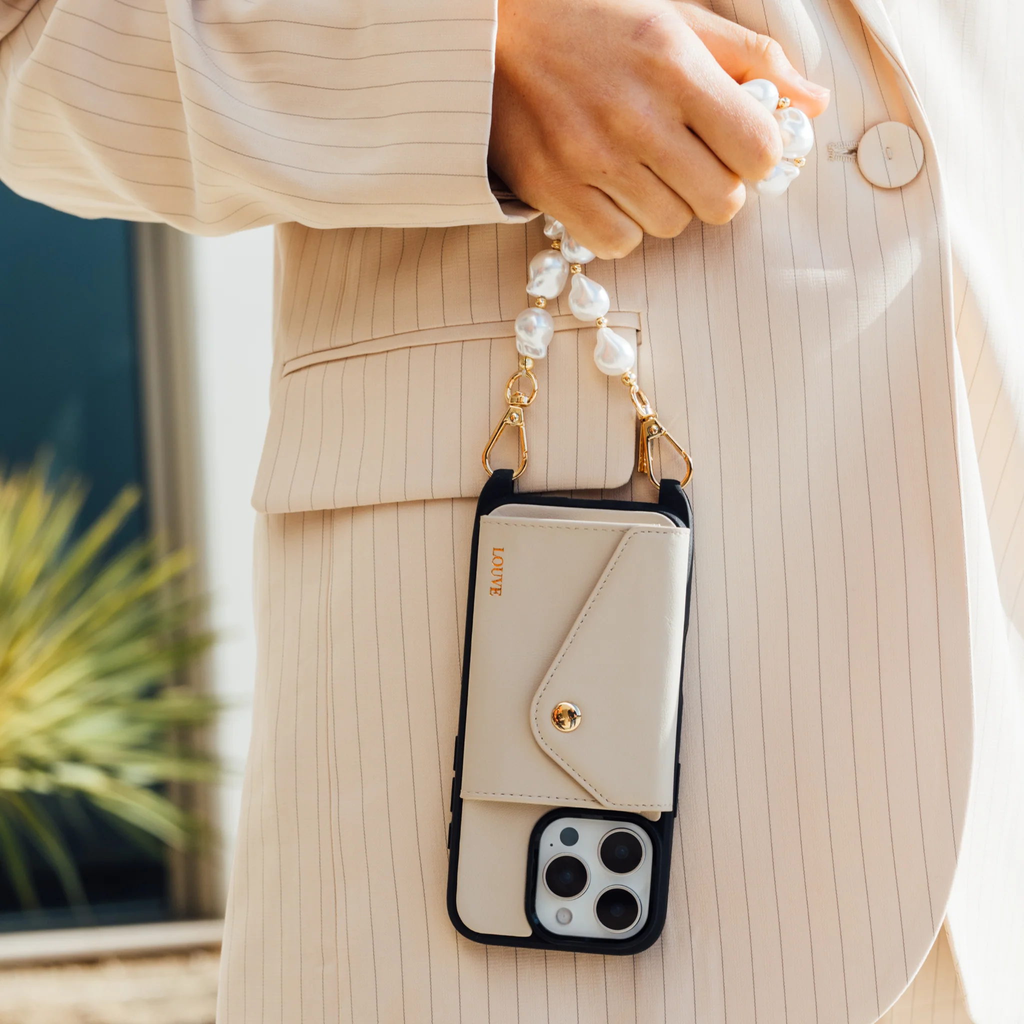 Zoe Bone Leather Phone Case Wallet & Crossbody Strap - Image 12