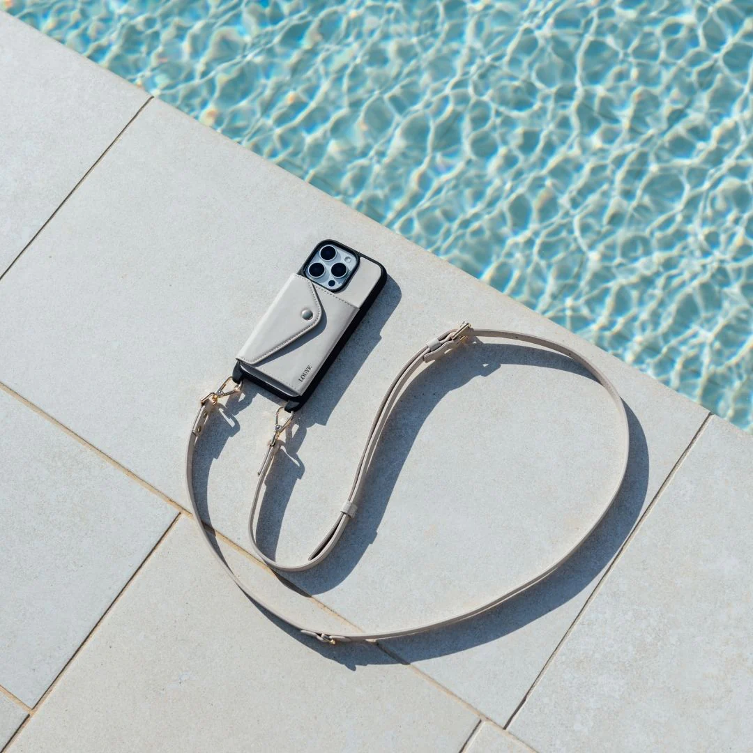 Zoe Bone Leather Phone Case Wallet & Crossbody Strap - Image 9